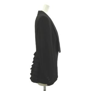 MOSCHINO CHEAP AND CHIC テーラードジャケット 後ろフリルデザイン 上着 M相当 黒 ブラック 長袖 ショールカラー 無地 /AY