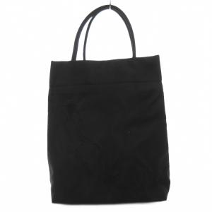 美品 ハンドバッグ トートバッグ 黒 ブラック 模様 /IL GY99