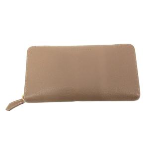 長財布 ウォレット 茶 ブラウン ジップアラウンド シボ加工 /NU GY99