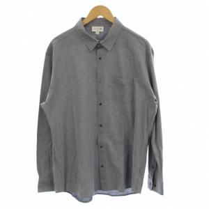 シャツ XXL グレー 長袖 レギュラーカラー 胸ポケット /LP GY99