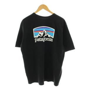 Patagonia Tシャツ L 黒 ブラック ロゴ ラウンドネック 半袖 /AN10 GY99