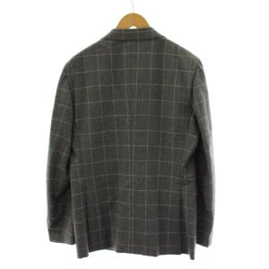 green label relaxing テーラードジャケット シングル チェック柄 50 グレー /AN40 GY99