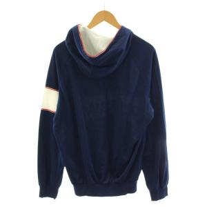 adidas パーカー L 青 ブルー ハーフジップ ロゴ 長袖 /AN34 GY99