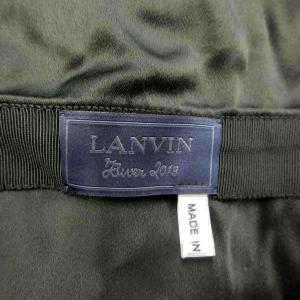 LANVIN スカート 36 黒 ブラック マキシ丈 ドレープ /KV GY99