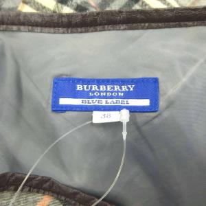 BURBERRY LONDON スカート ウール 38 マルチカラー チェック柄 ラップデザイン フリル /KV GY99