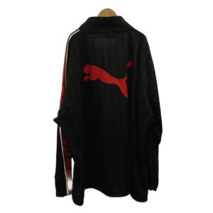 PUMA トレーニングジャケット パンツ セットアップ ジャージ X0 黒 ブラック 赤 レッド 長袖 スタンドカラー
