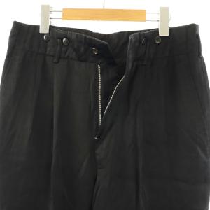 COMME des GARCONS HOMME HP-08032M 90s ワイドパンツ タック 光沢 シルク混 M ブラック /ES GY06