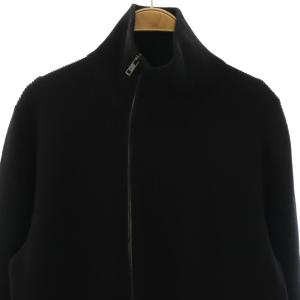 GUCCI リブニットカーディガン ジップアップ ウール S ブラック /ES GY06