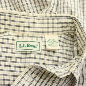 L.L.BEAN チェックシャツ 70d-80s 紺 ネイビー /AZ GY06