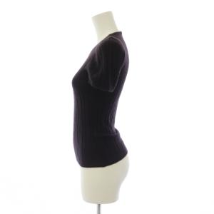 PRADA ニット セーター 半袖 カシミヤ シルク 40 紫 パープル /BB GY06