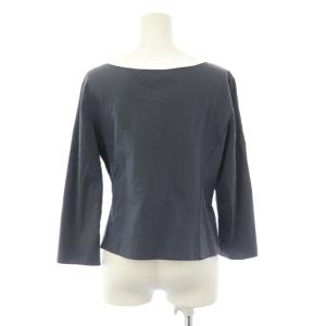 PRADA カットソー 42 紺 ネイビー 七分袖 Uネック 無地 /BB GY06