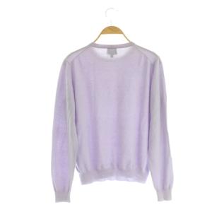 GIORGIO ARMANI カシミアニット セーター 長袖 クルーネック 46 ラベンダー /MY OS GY06