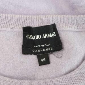 GIORGIO ARMANI カシミアニット セーター 長袖 クルーネック 46 ラベンダー /MY OS GY06