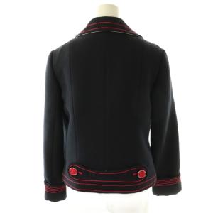 MARC JACOBS ジャケット シングル 花ボタン 4 ネイビー /HK GY06