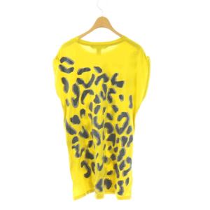 MARC by MARC JACOBS チュニック カットソー ノースリーブ フロック加工 S/M マスタード グレー /ES GY06