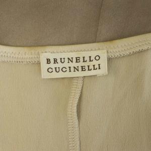 BRUNELLO CUCINELLI ノースリーブブラウス Vネック プルオーバー グラデーション ベージュ /MY OS GY06