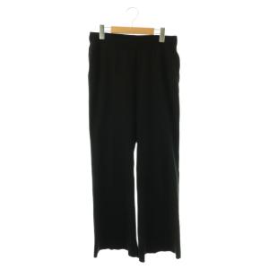 21SS パンツ ニット ワイド 38 ブラック /HK GY06