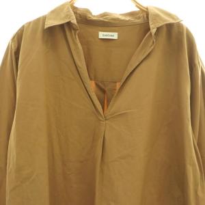 TOTEME 18SS スキッパーシャツ ブラウス 長袖 プルオーバー XS ブラウン /CX GY06
