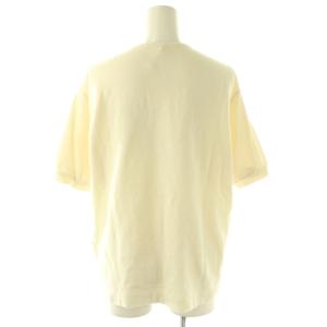 SCYE BASICS カットソー 半袖 ヘンリーネック 鹿の子 ロゴワッペン 38 オフホワイト /HK GY06