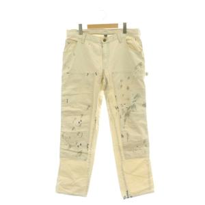 POLO MARINE HARDWARE ペインターパンツ ダブルニー ペイント加工 ダンガリー キャンバス