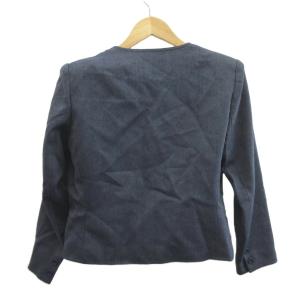 Christian Dior ジャケット 上着 ウール M 紺 ネイビー ノーカラー 長袖 ダブルブレスト /NP GY99