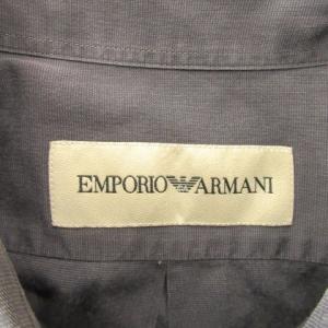 EMPORIO ARMANI シャツ 41/16 紺 ネイビー 無地 ボタンダウンカラー 長袖 /AH15 GY99