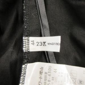 23区 パンツ スラックス イージー テーパード リネン混 麻 ストレッチ 44 黒 ブラック /AH13 GY99