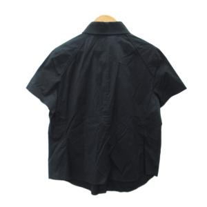 BURBERRY LONDON シャツ ブラウス 13 黒 ブラック 半袖 /SM6 GY44