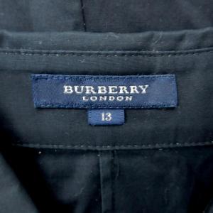BURBERRY LONDON シャツ ブラウス 13 黒 ブラック 半袖 /SM6 GY44