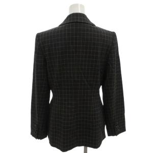 YVES SAINT LAURENT テーラードジャケット ブレザー チェック 2B 総裏地 36 グレー /FF GY99