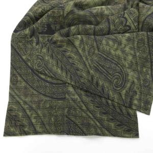 ETRO パンツ スラックス 絹 シルク 48 カーキ 緑 グリーン ペイズリー柄 長ズボン 131-1T402-4909