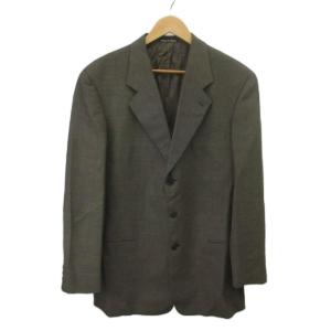 EMPORIO ARMANI スーツ セットアップ 上下 テーラードジャケット ウール シングル 3B 総裏地 肩パッド パンツ スラックス