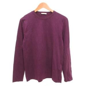 ロンT Tシャツ カットソー ペイズリー 総柄 XS 紫 パープル /JS GY50