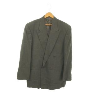 GIORGIO ARMANI セットアップ ダブルスーツ フォーマル 52 グレー ダブルブレスト 長袖 スラックスパンツ 705850