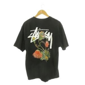 WITHERED FLOWER TEE Tシャツ L 黒 ブラック 半袖 ボタニカル ポピー バックロゴ