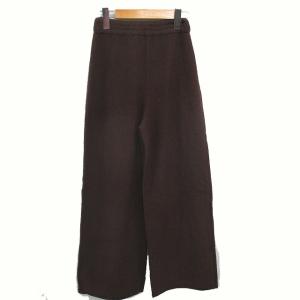 INSCRIPTION ニット ワイドパンツ ロング ハイウエスト ウール 2 茶 ブラウン /TT GY06
