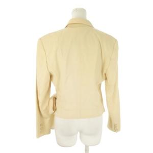 courreges セットアップ スーツ スカート 9AR63 ベージュ ラップデザイン リボン結び 長袖 /CK34 GY06