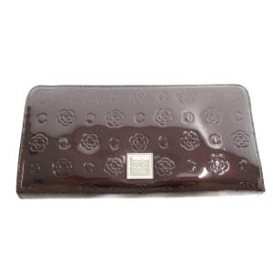 ウォレット 財布 ワインレッド 花柄 エンボス加工 /SC GY99