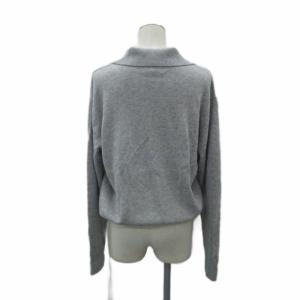 CLAUDIE PIERLOT ニット セーター カシミヤ混 グレー スキッパーカラー 長袖 /SM14 GY99