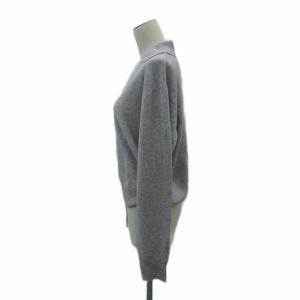 CLAUDIE PIERLOT ニット セーター カシミヤ混 グレー スキッパーカラー 長袖 /SM14 GY99