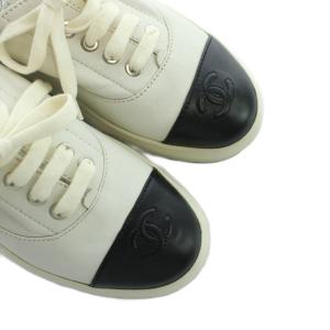CHANEL AG33909 ローカットスニーカー ココマーク 36 ホワイト