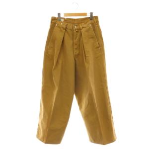 パンツ ワイド ボタンフライ 30 キャメル