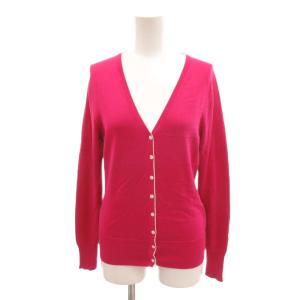美品 カーディガン ニット XS ピンク Vネック 絹 シルク /SJ GY50
