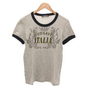リンガーTシャツ 半袖 プリント 44 グレー /JS GY50