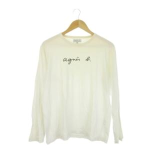 Tシャツ 3 白 ホワイト ロゴプリント ラウンドネック 長袖 /CK26 GY99