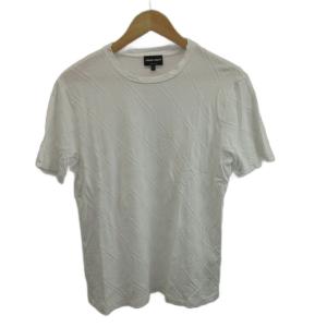 半袖Tシャツ 50 白 ホワイト 半袖 クルーネック 凹凸加工 /SH GY99