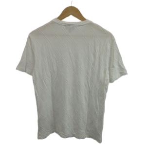 GIORGIO ARMANI 半袖Tシャツ 50 白 ホワイト 半袖 クルーネック 凹凸加工 /SH GY99