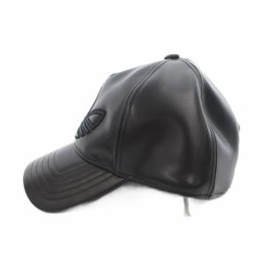 adidas アディダス-帽子 キャップ トレフォイル フェイクレザー 54 黒