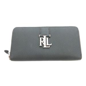 長財布 ウォレット ラウンドジップ ロゴ レザー 緑 グリーン /FF GY99