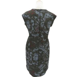 LANVIN ワンピース ミモレ丈 40 カーキ 花柄 ノースリーブ 2595363 /SM7 GY99